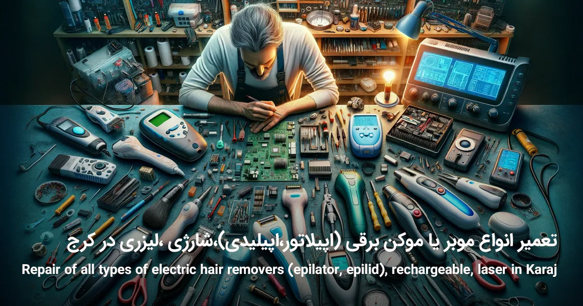 تعمیر انواع موبر یا موکن برقی (اپیلاتور،اپیلیدی)،شارژی ،لیزری در کرج